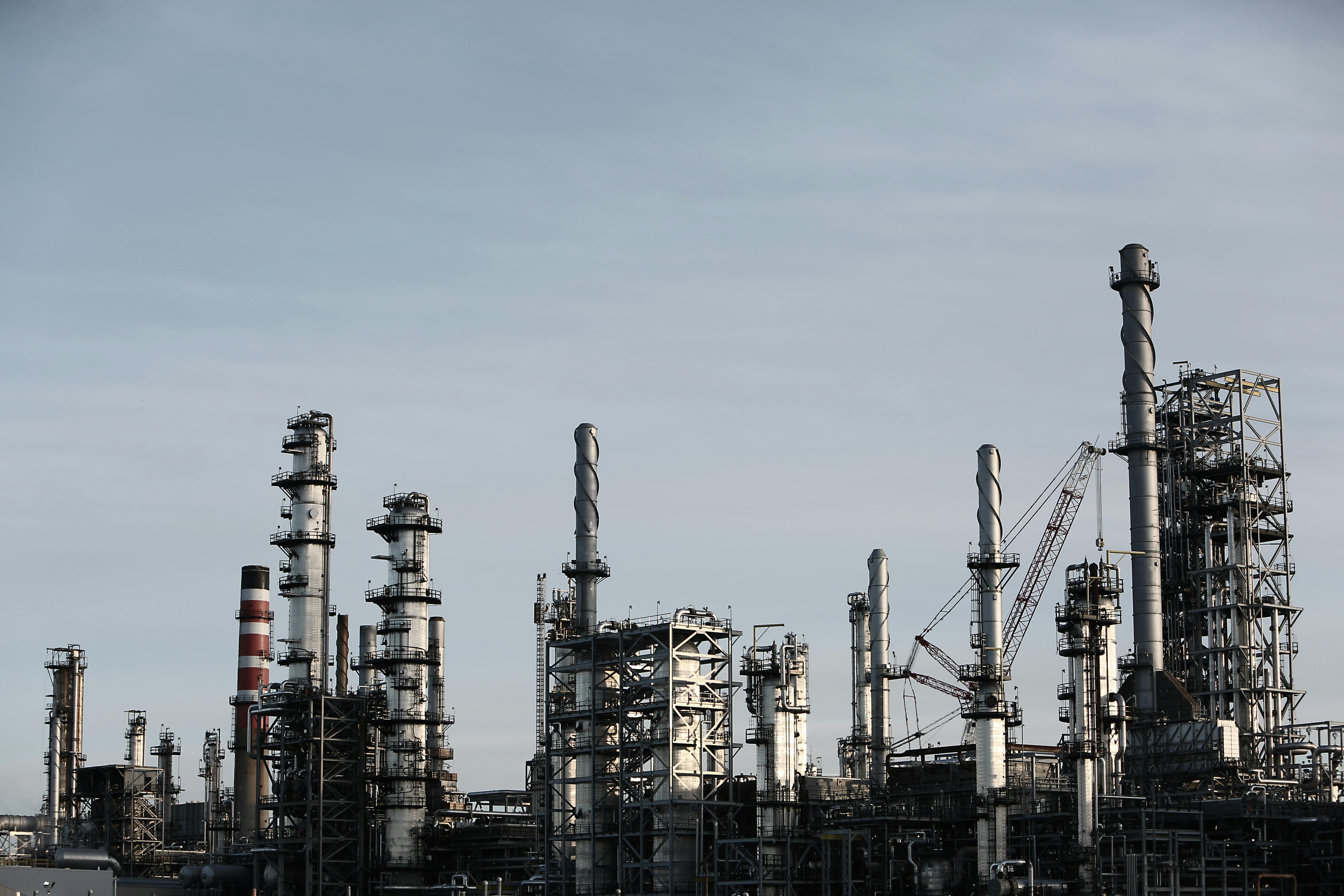 Industrial refinery background